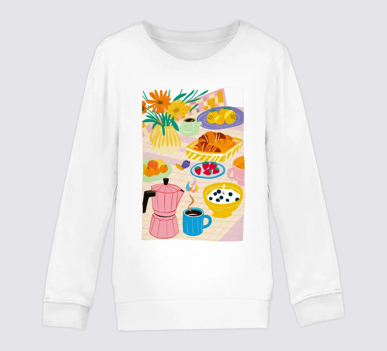 Un'ampia gamma di colazioni colorate felpa bambino da Muse Artworks
