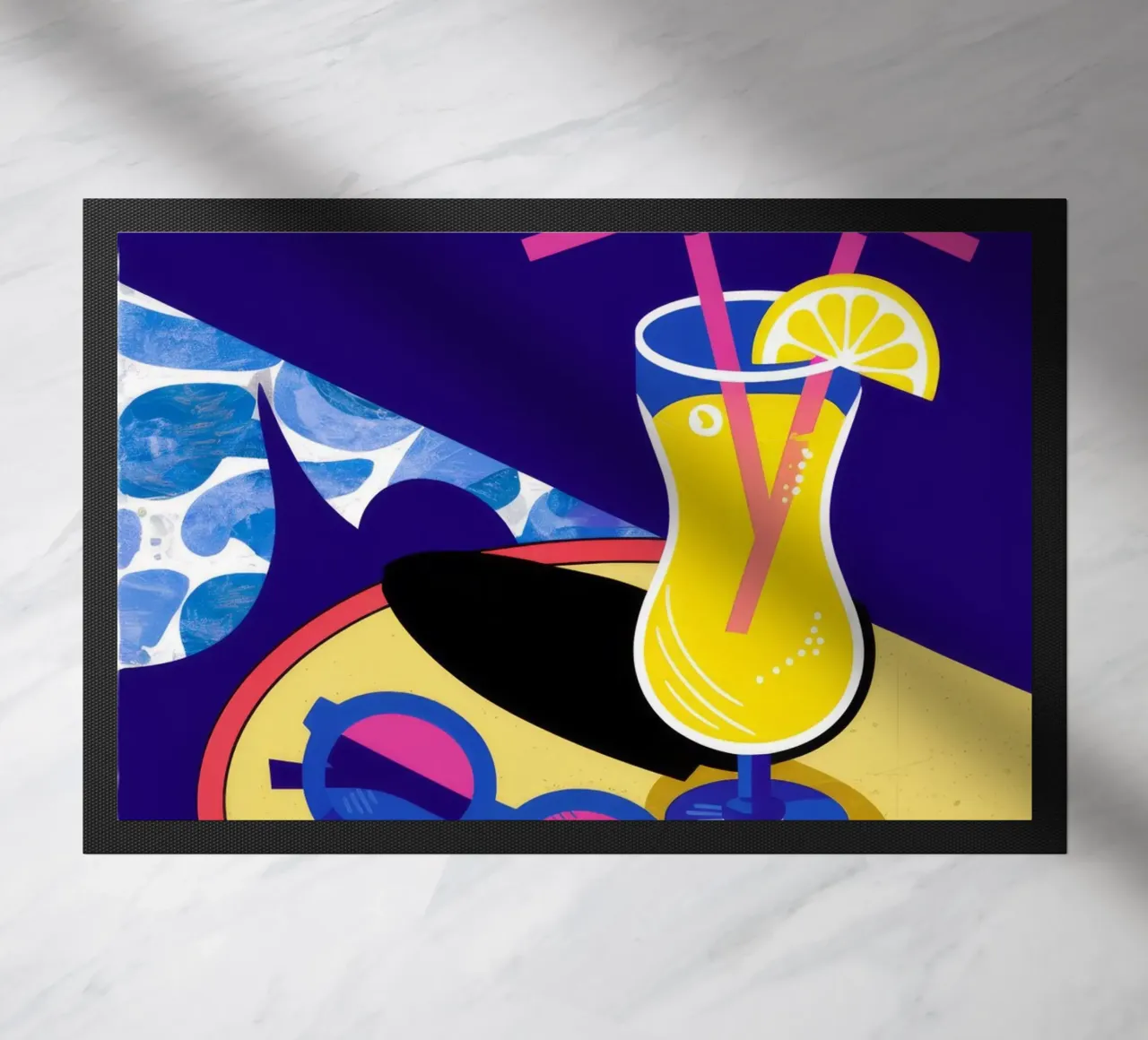 Lemonade Blue Shade doormat by Muse Artworks