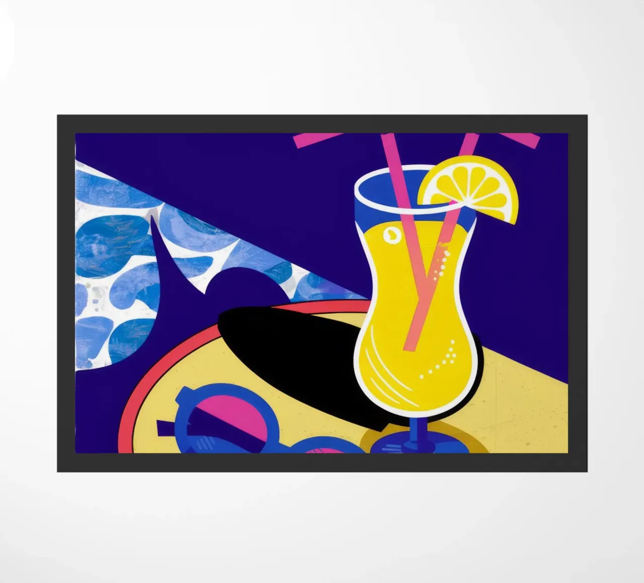 Lemonade Blue Shade doormat by Muse Artworks