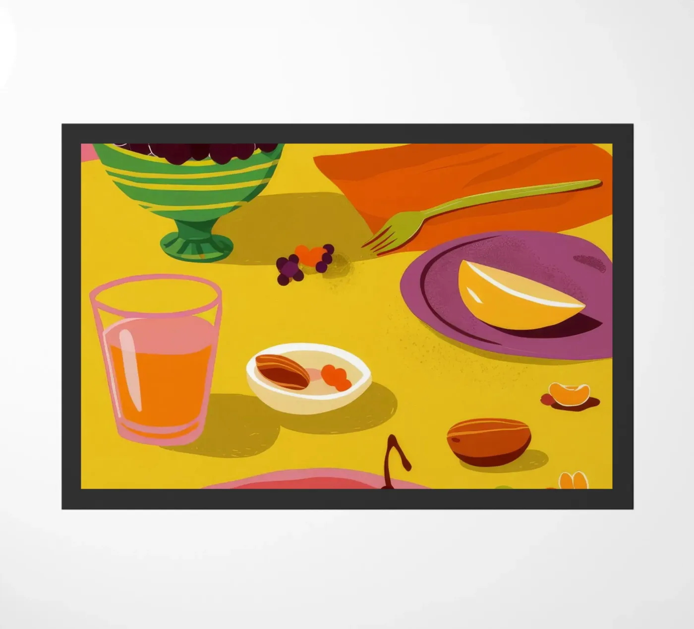 Breakfast Date Spread doormat by Muse Artworks
