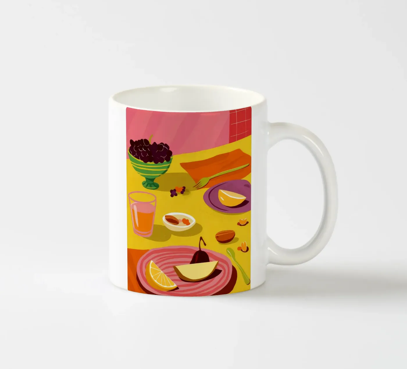 Breakfast Date Spread ceramic mug by Muse Artworks