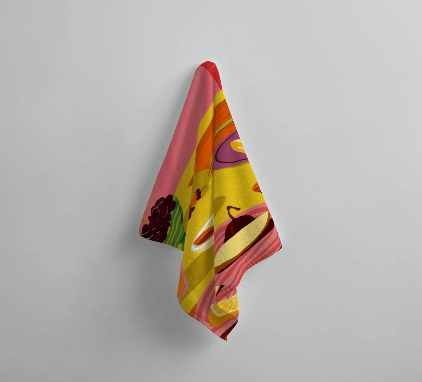 Breakfast Date Spread towel by Muse Artworks