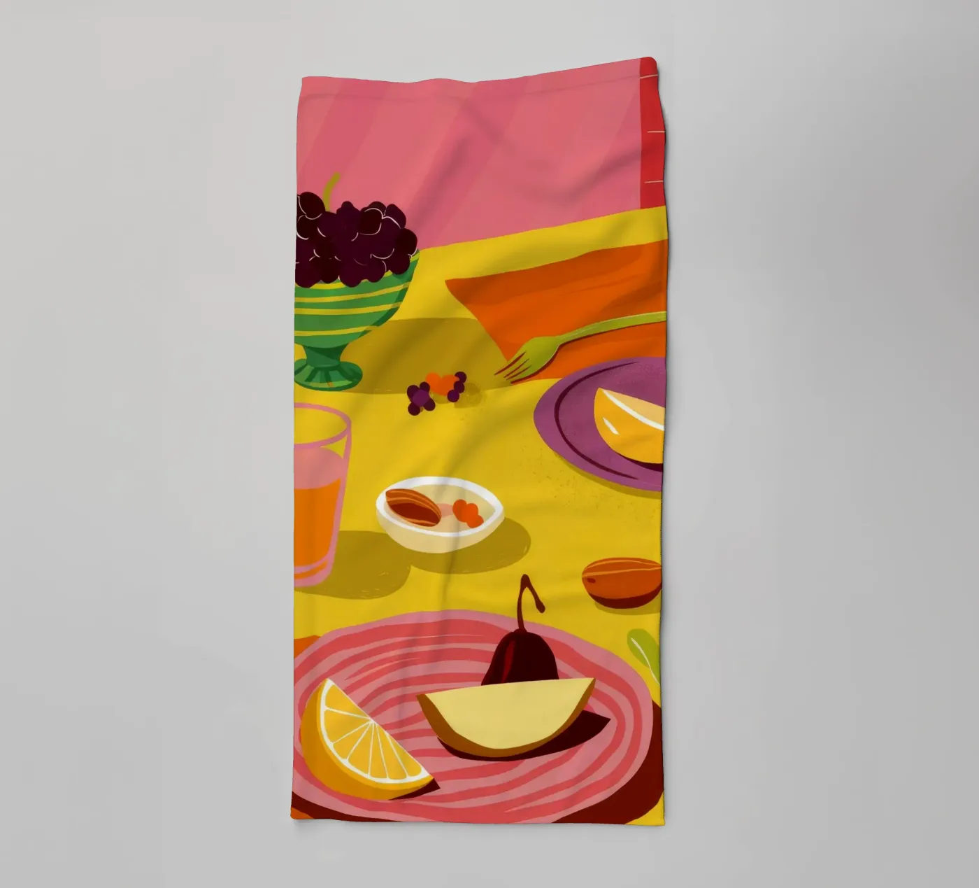 Breakfast Date Spread towel by Muse Artworks