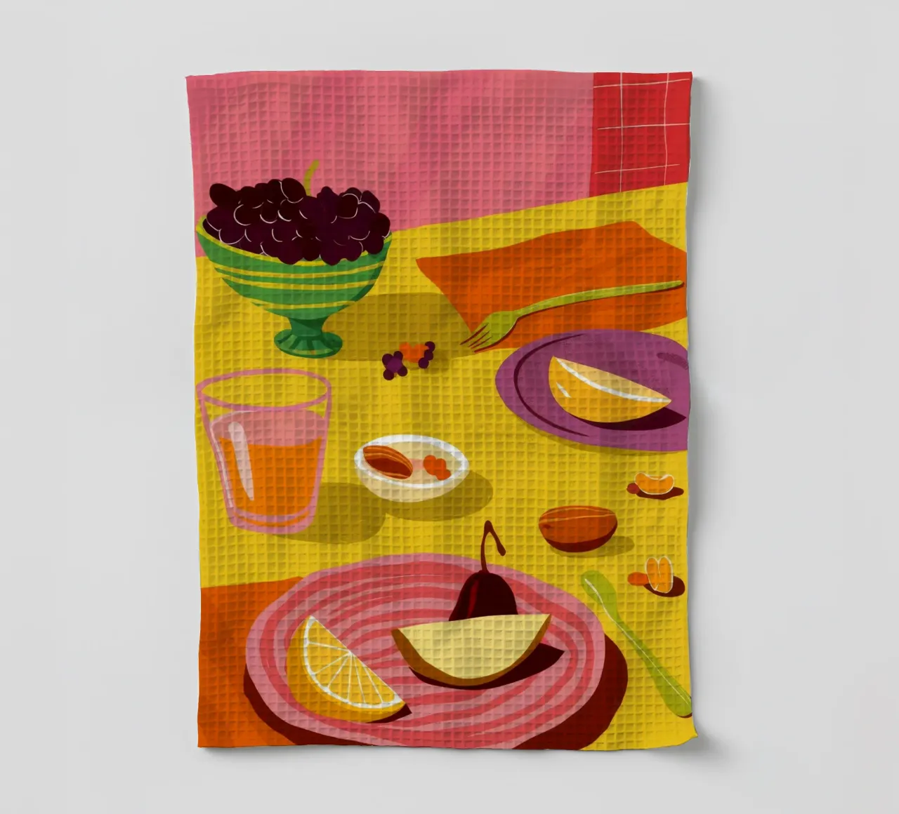 Colazione con crema di datteri canovaccio da cucina da Muse Artworks