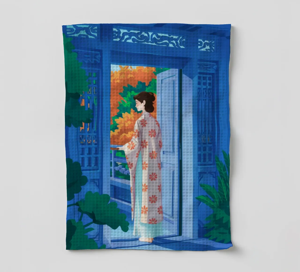 Kimono Balcony Serenity canovaccio da cucina da FadeAura