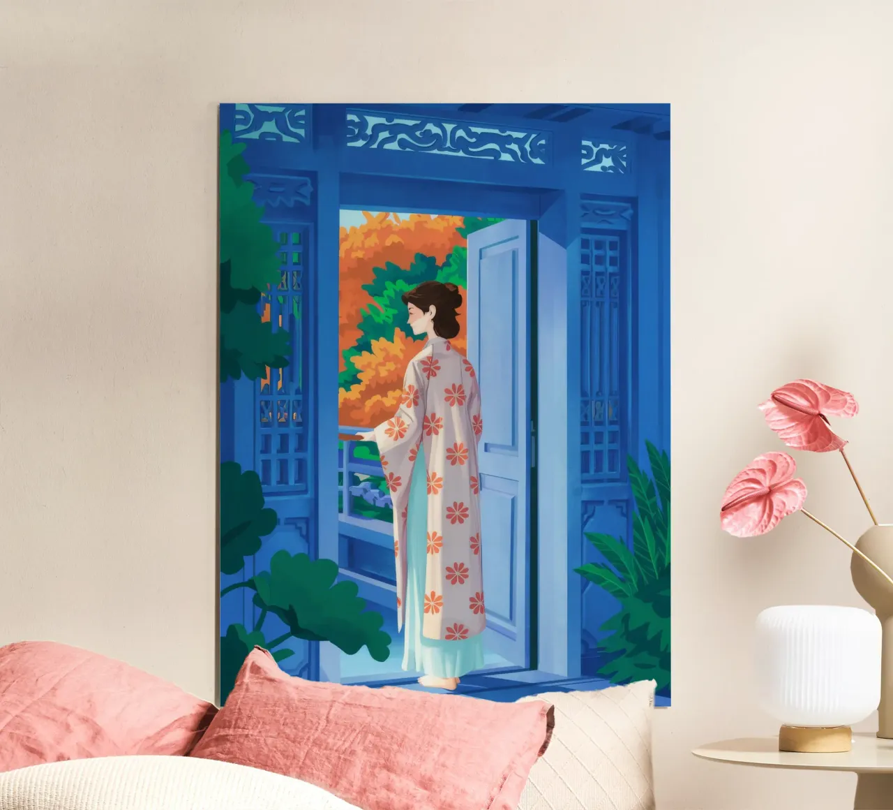 Kimono Balcony Serenity carta hahnemühle da FadeAura