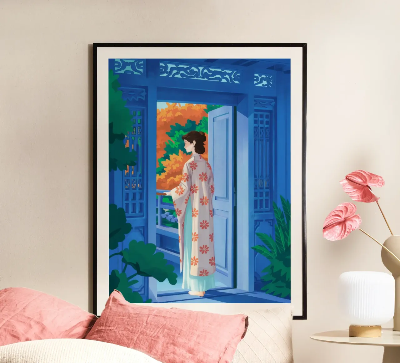 Kimono Balcony Serenity carta hahnemühle da FadeAura