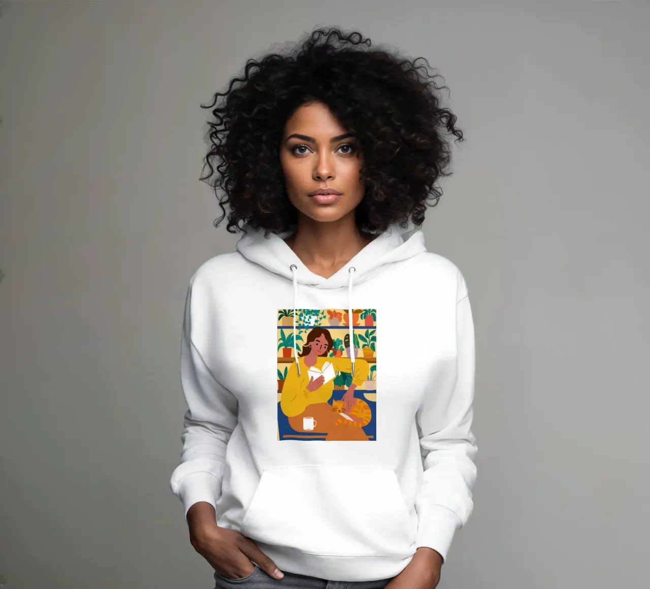 Chandail jaune Lecture sweat à capuche de Marigold Tiga