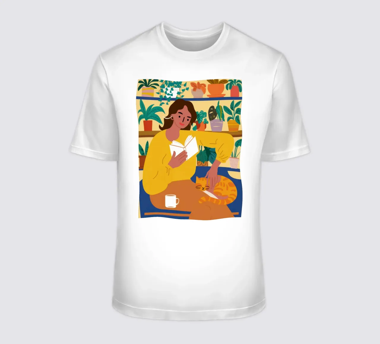 Chandail jaune Lecture t-shirt de Marigold Tiga