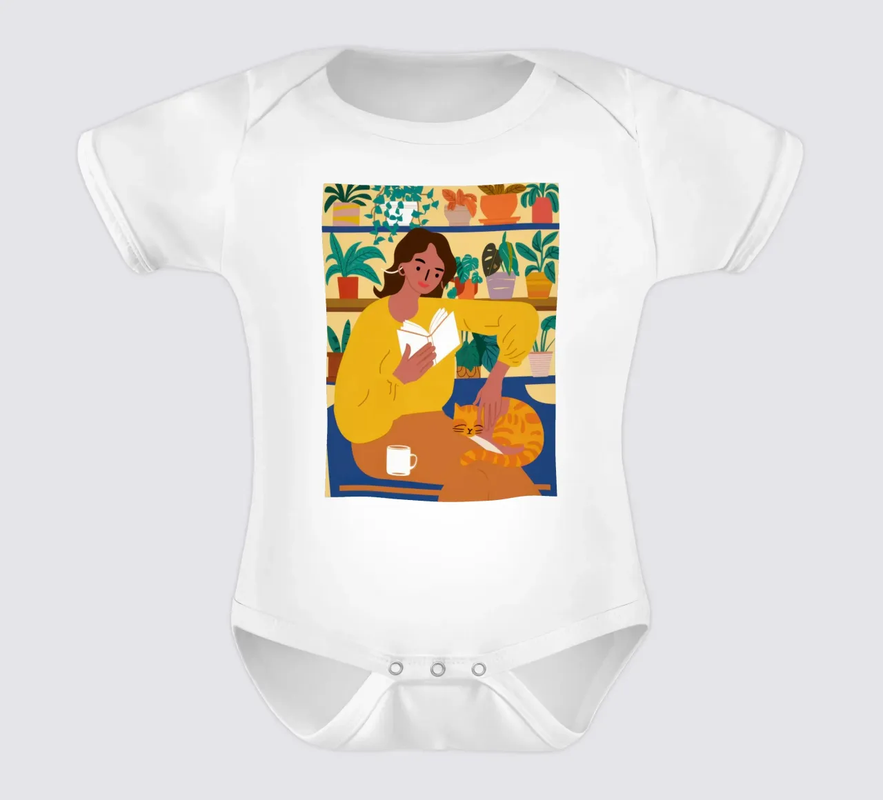 Chandail jaune Lecture body bébé de Marigold Tiga