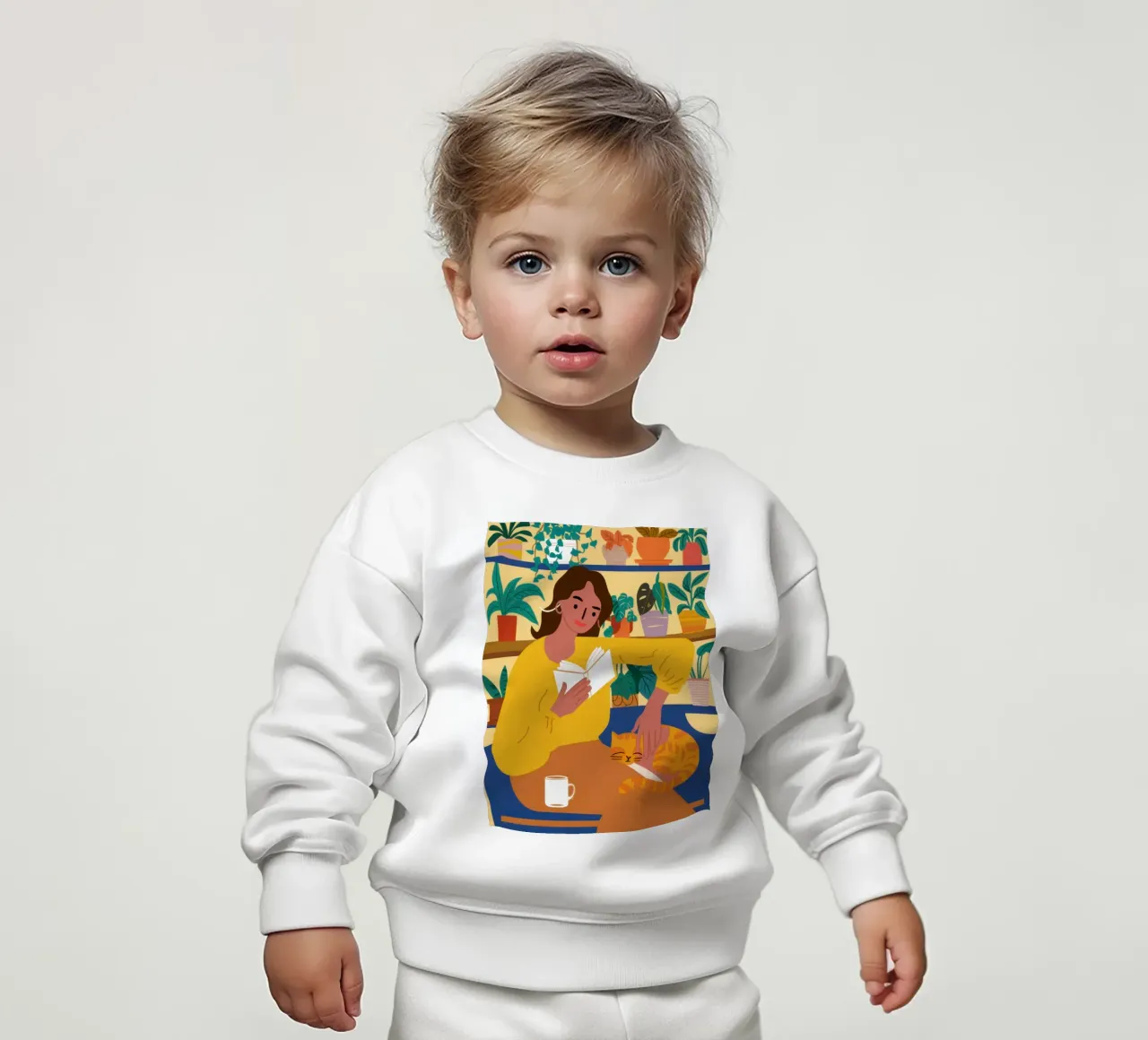 Chandail jaune Lecture sweat pour bébé de Marigold Tiga