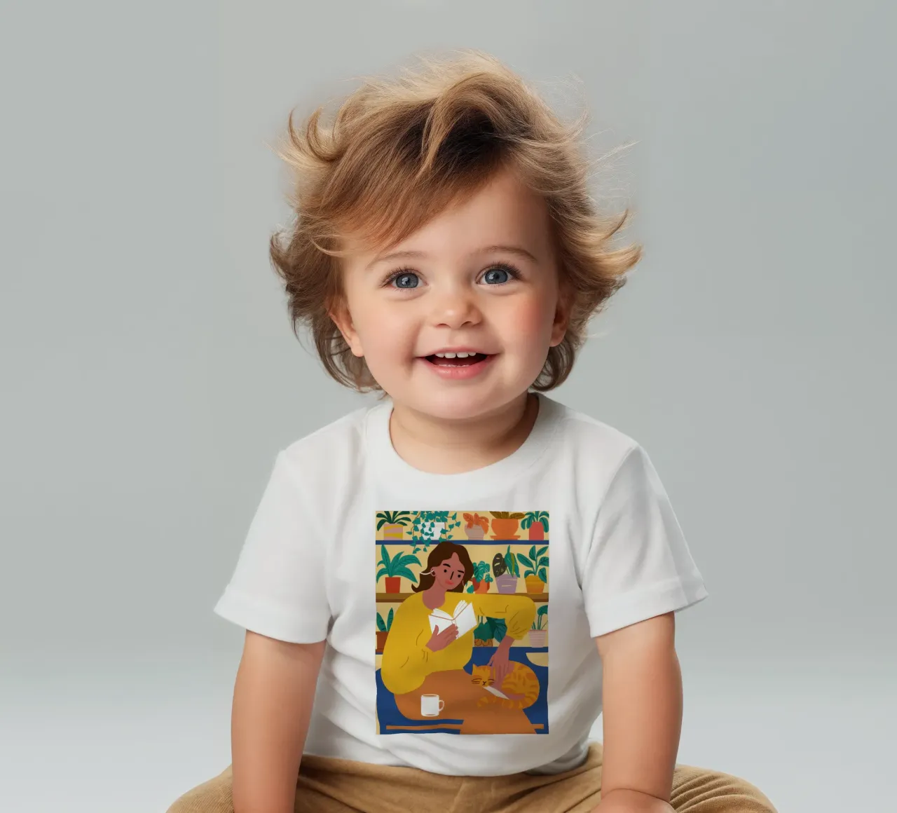 Chandail jaune Lecture t-shirt pour bébé de Marigold Tiga