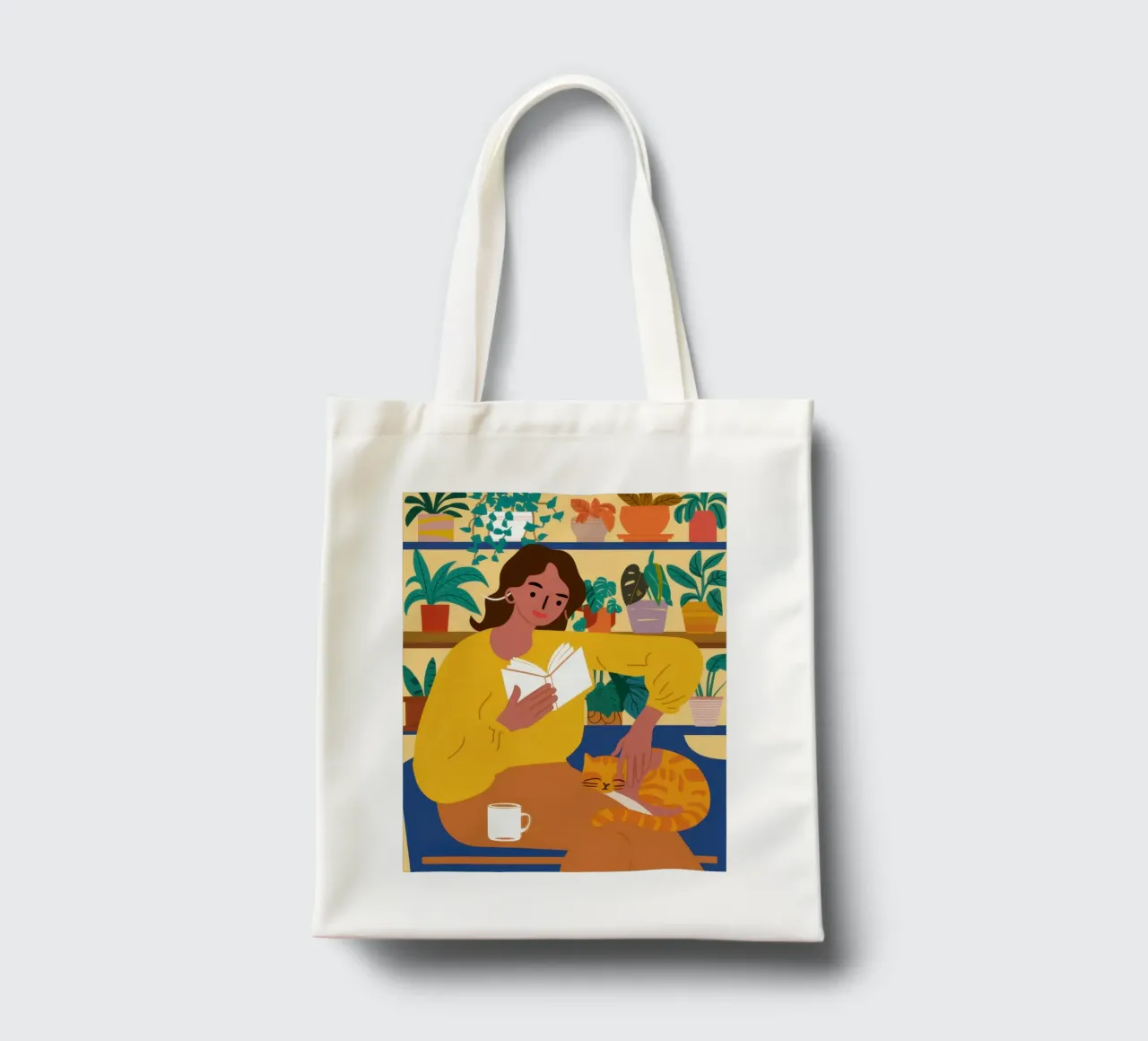 Chandail jaune Lecture tote bag de Marigold Tiga