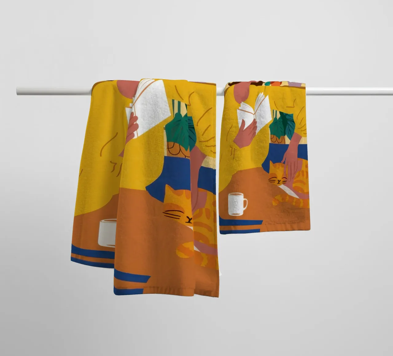 Chandail jaune Lecture serviette de bain de Marigold Tiga