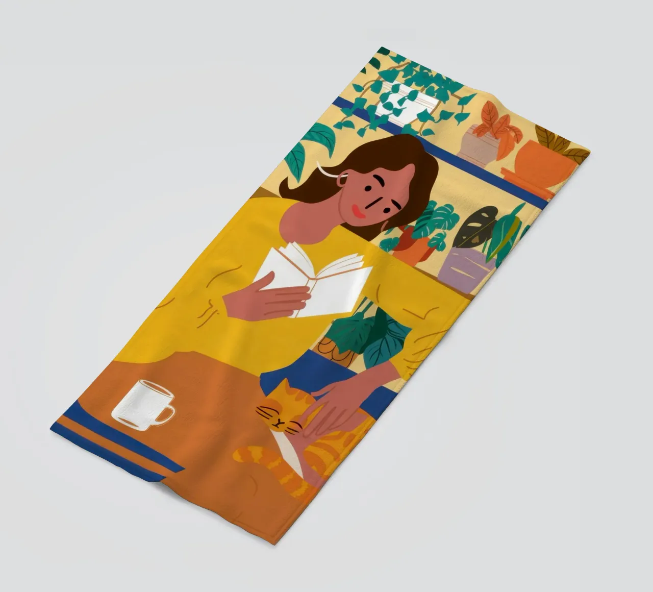 Chandail jaune Lecture serviette de plage de Marigold Tiga