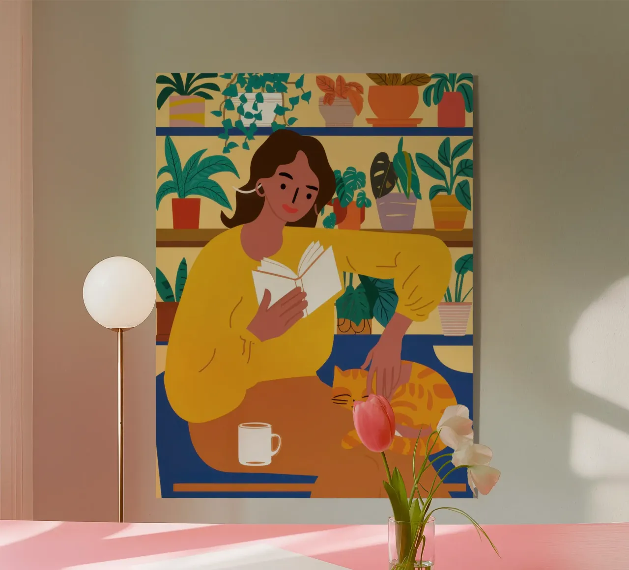 Chandail jaune Lecture plexiglas de Marigold Tiga