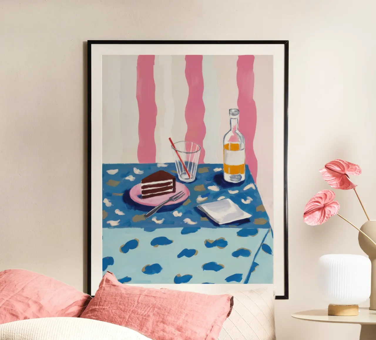 Bodegón de mesa azul poster de FadeAura