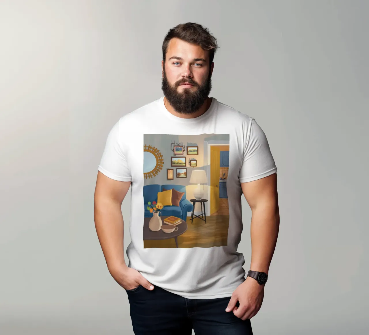 Lampada per divano blu t-shirt da Marigold Tiga
