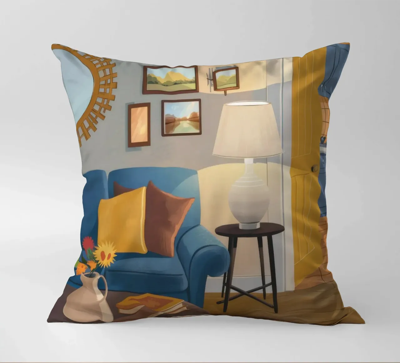 Lampada per divano blu cuscino da Marigold Tiga