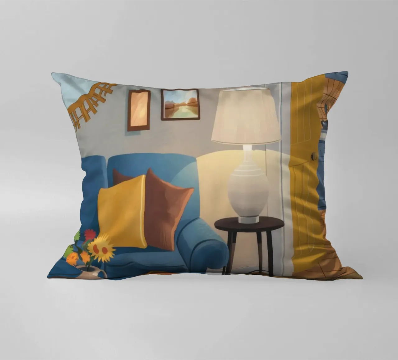 Lampada per divano blu cuscino da Marigold Tiga