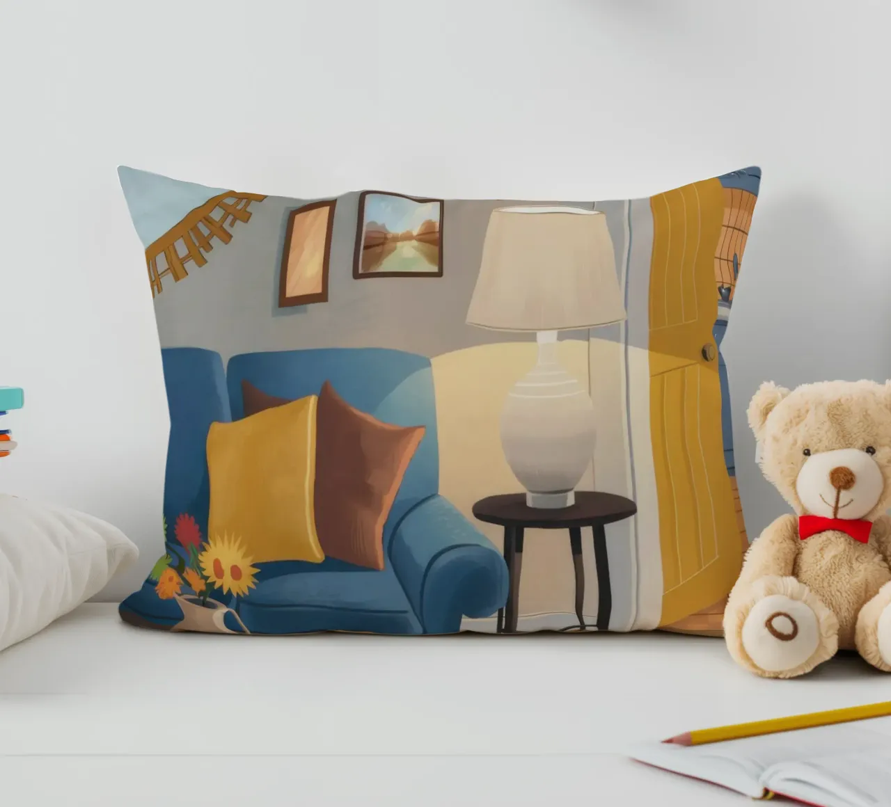 Lampada per divano blu cuscino da Marigold Tiga