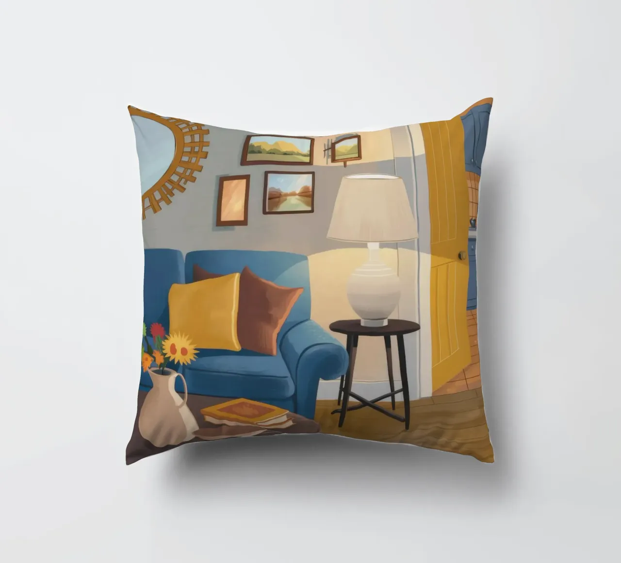 Lampada per divano blu cuscino da Marigold Tiga