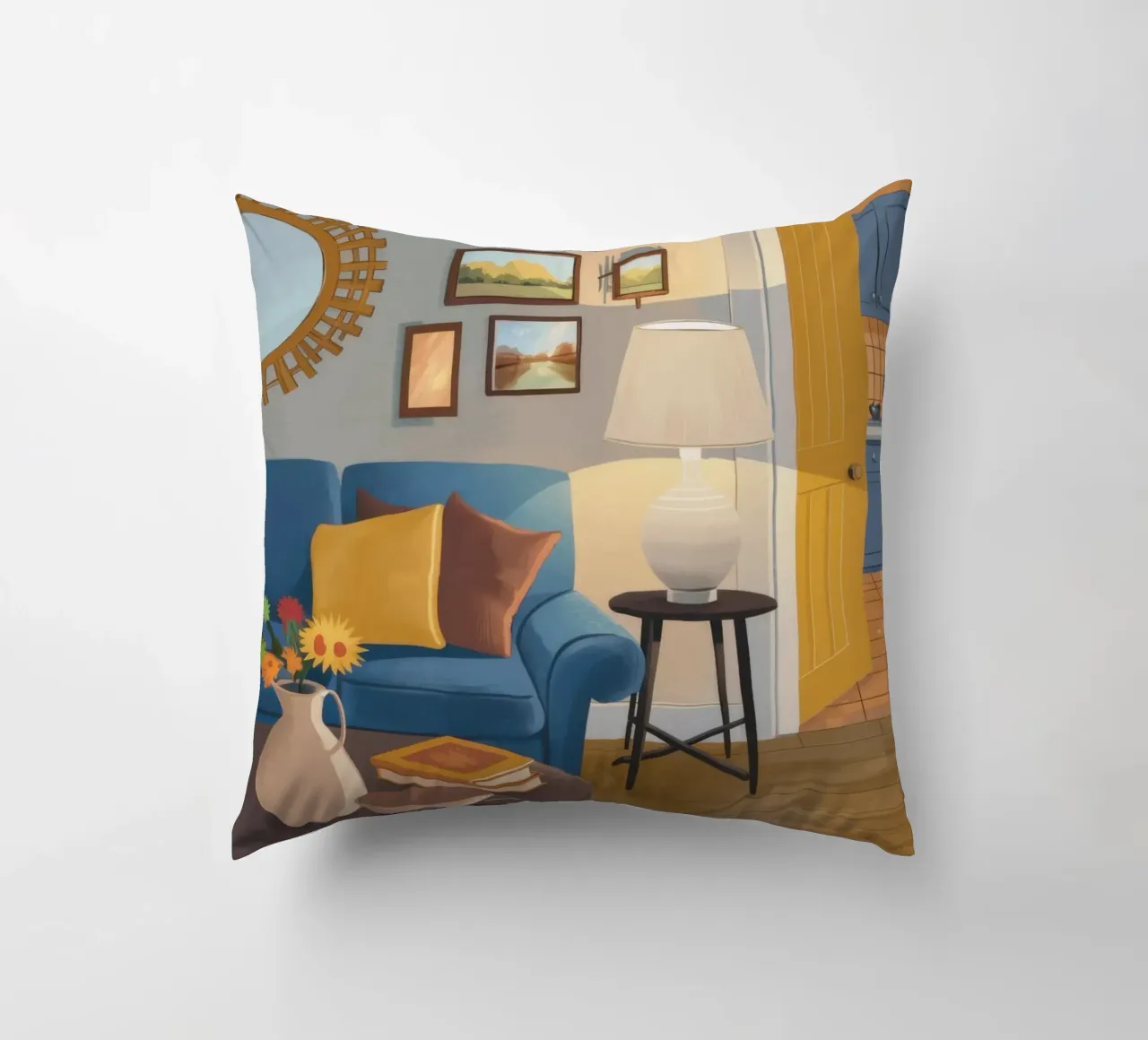Lampada per divano blu cuscino da Marigold Tiga