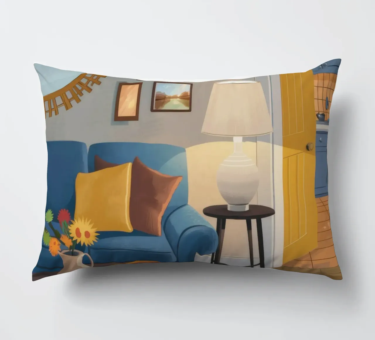 Lampada per divano blu cuscino da Marigold Tiga