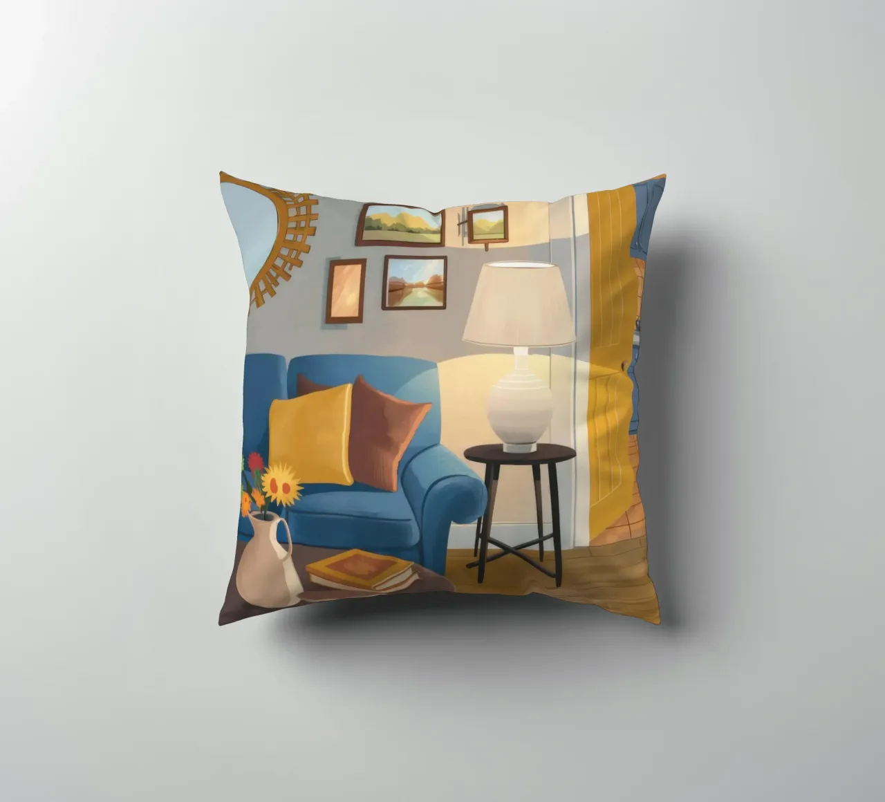 Lampada per divano blu cuscino da Marigold Tiga
