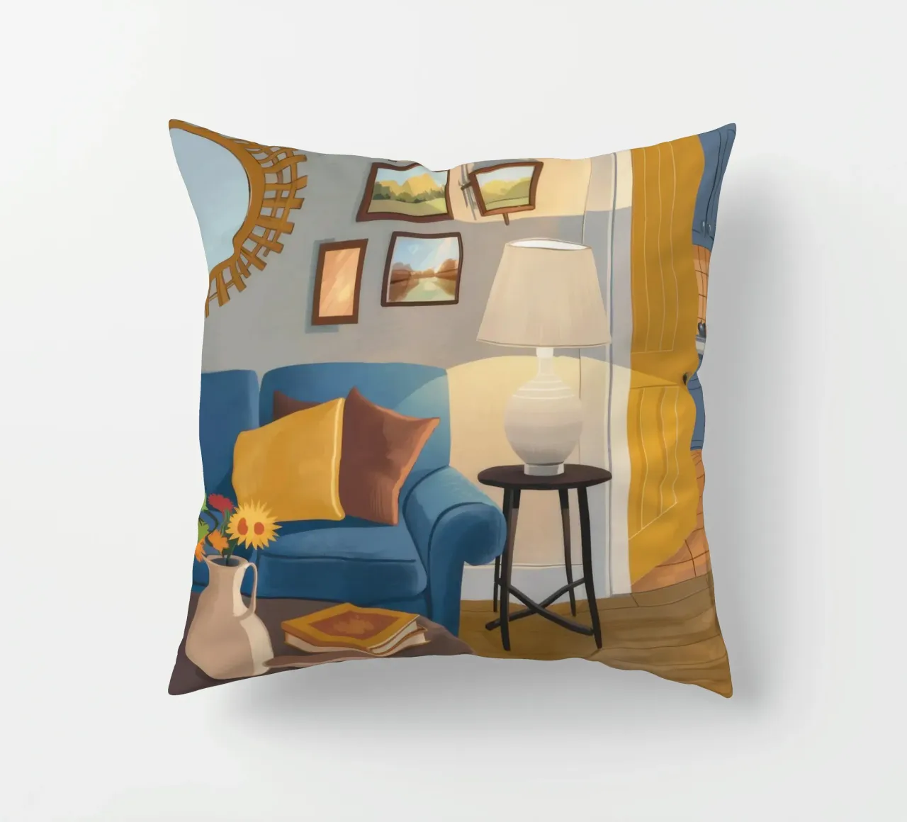 Lampada per divano blu cuscino da Marigold Tiga