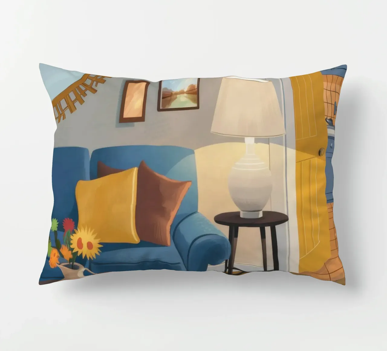 Lampada per divano blu cuscino da Marigold Tiga