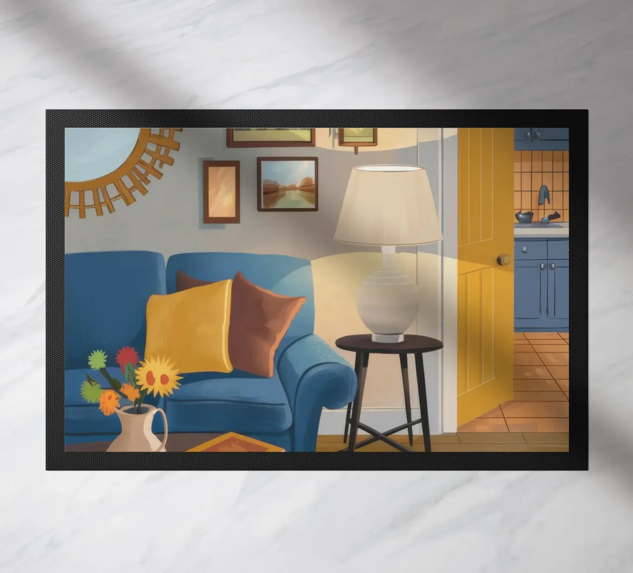 Lampada per divano blu zerbino da Marigold Tiga