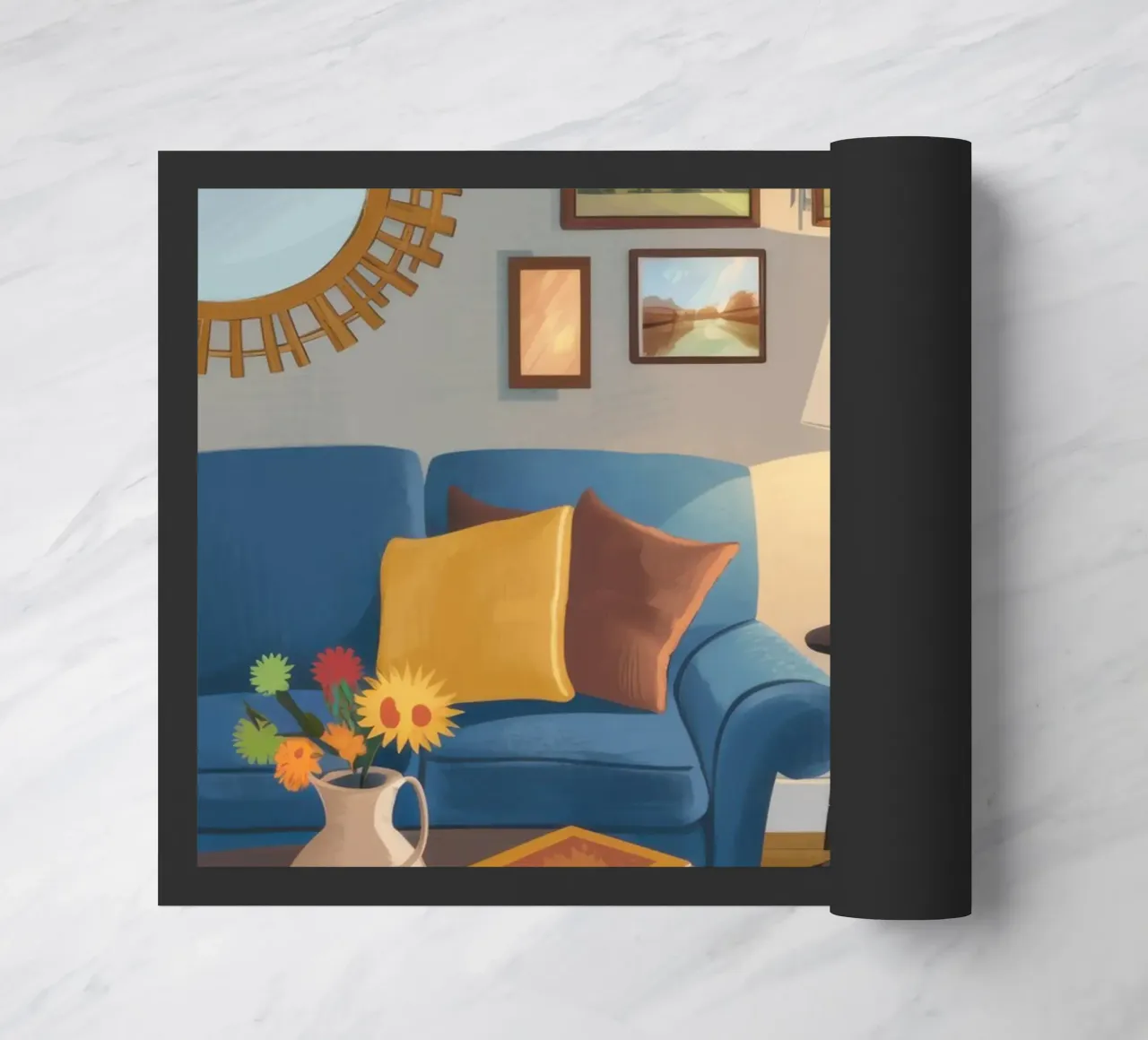 Lampada per divano blu zerbino da Marigold Tiga