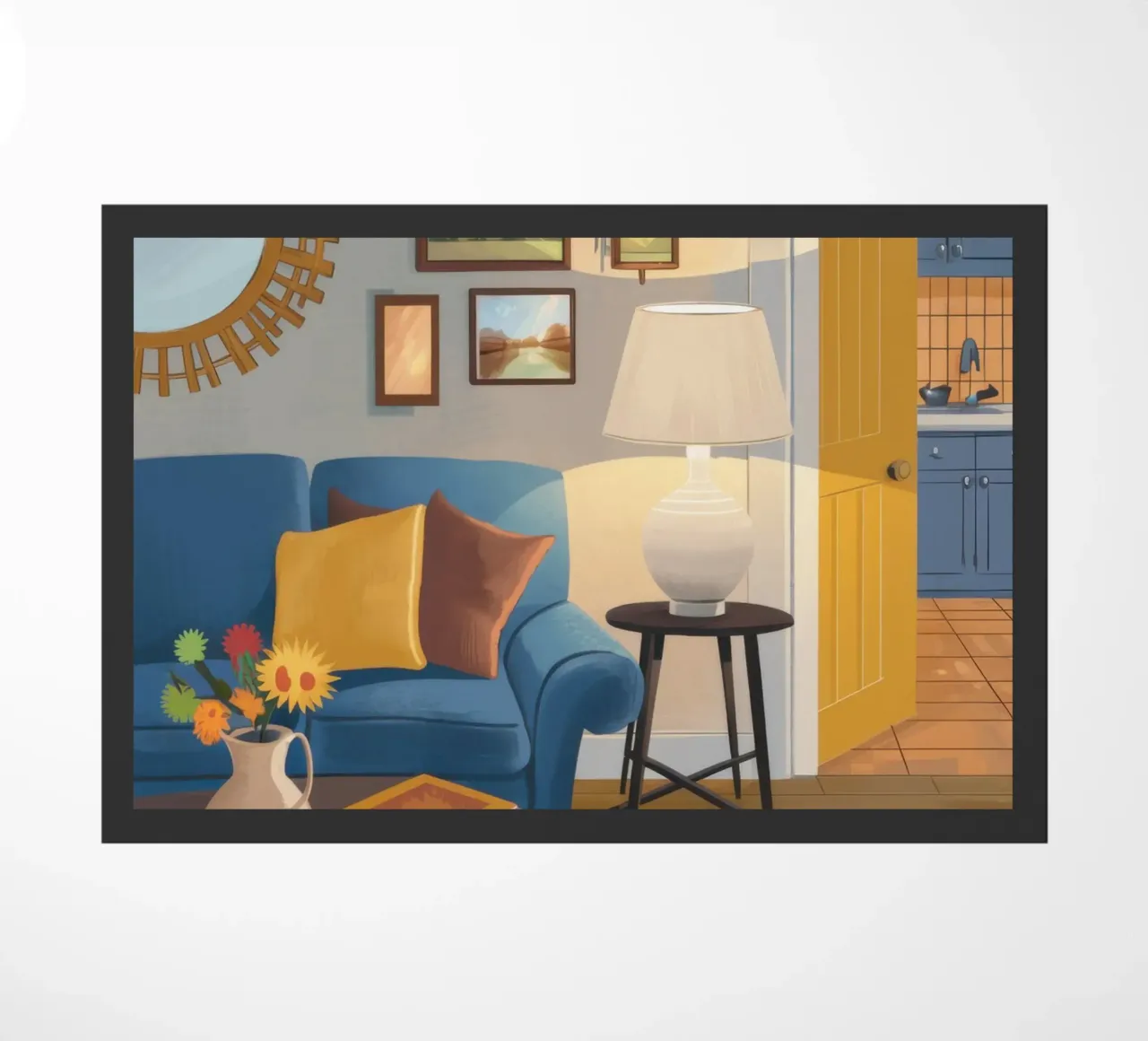Lampada per divano blu zerbino da Marigold Tiga