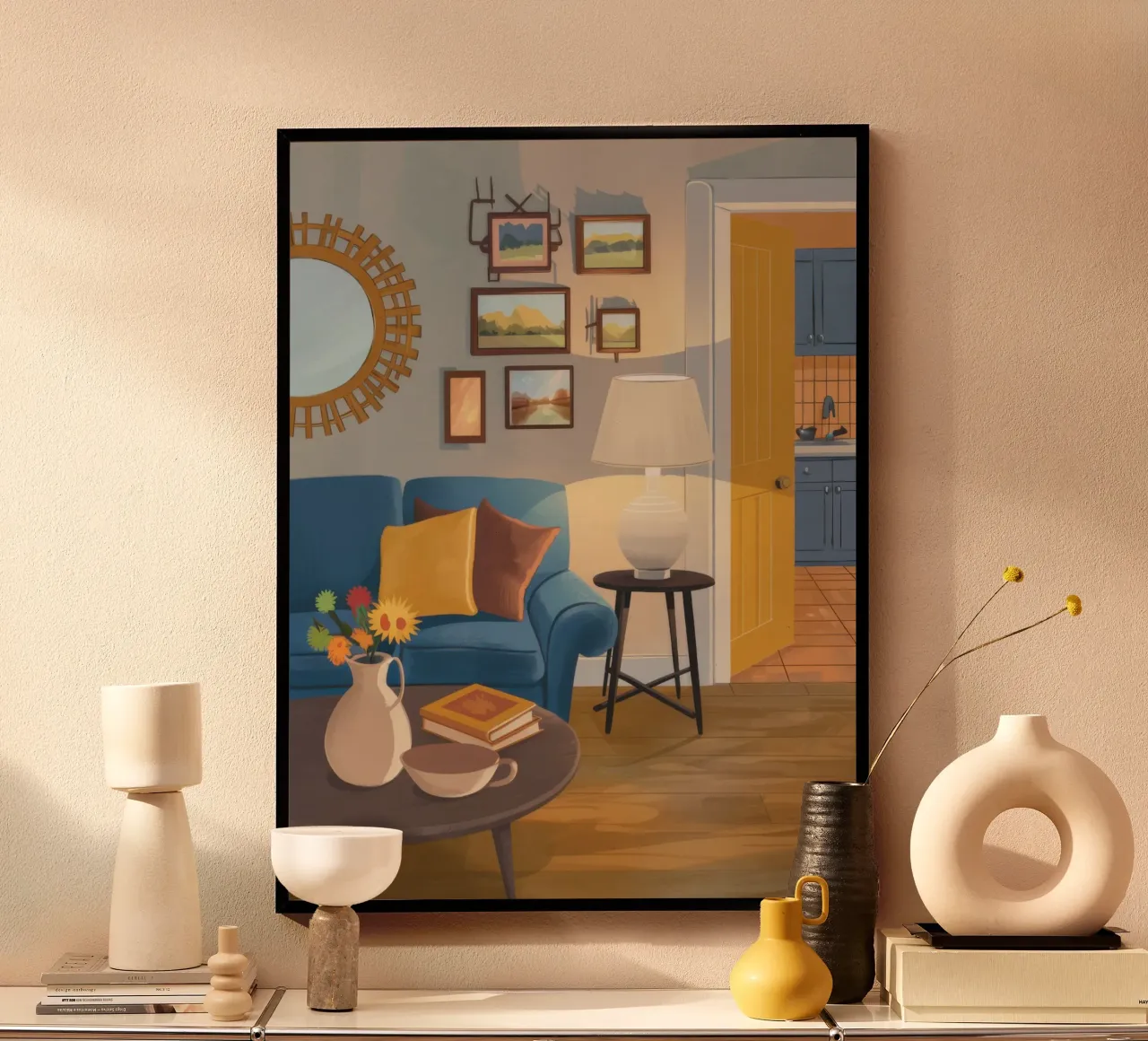 Lampada per divano blu carta hahnemühle da Marigold Tiga