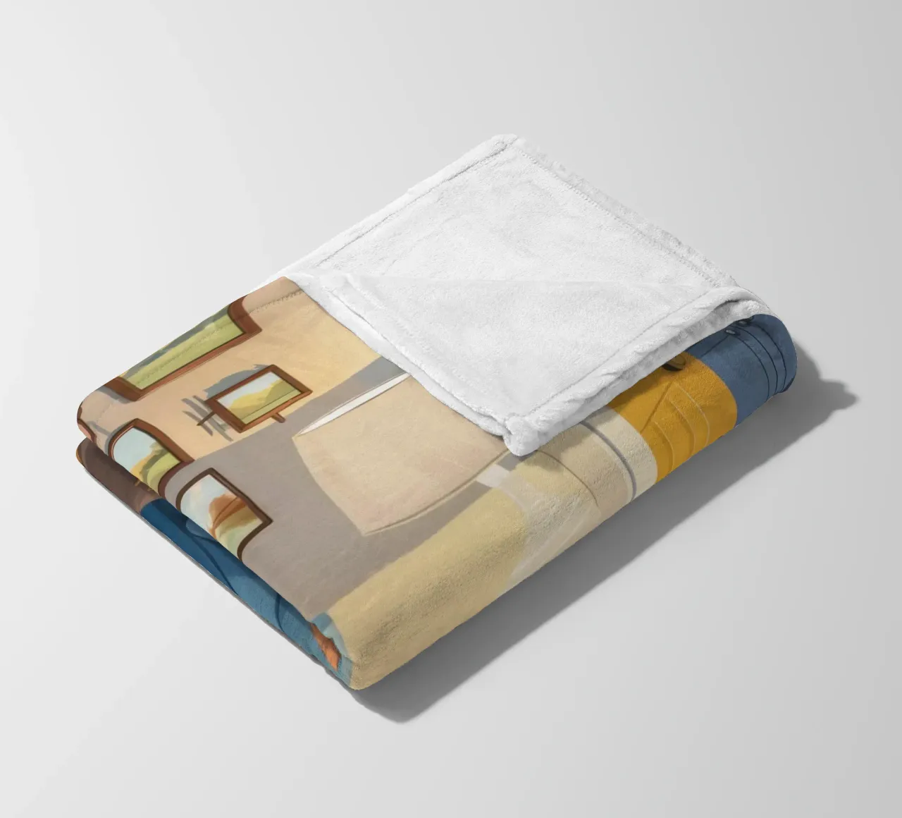 Lampada per divano blu coperta in pile da Marigold Tiga