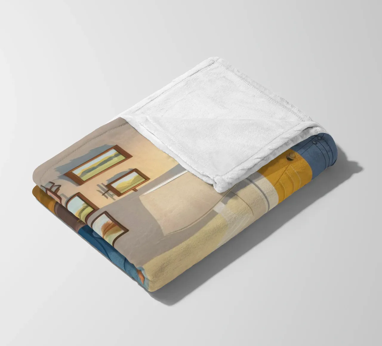 Lampada per divano blu coperta in pile da Marigold Tiga