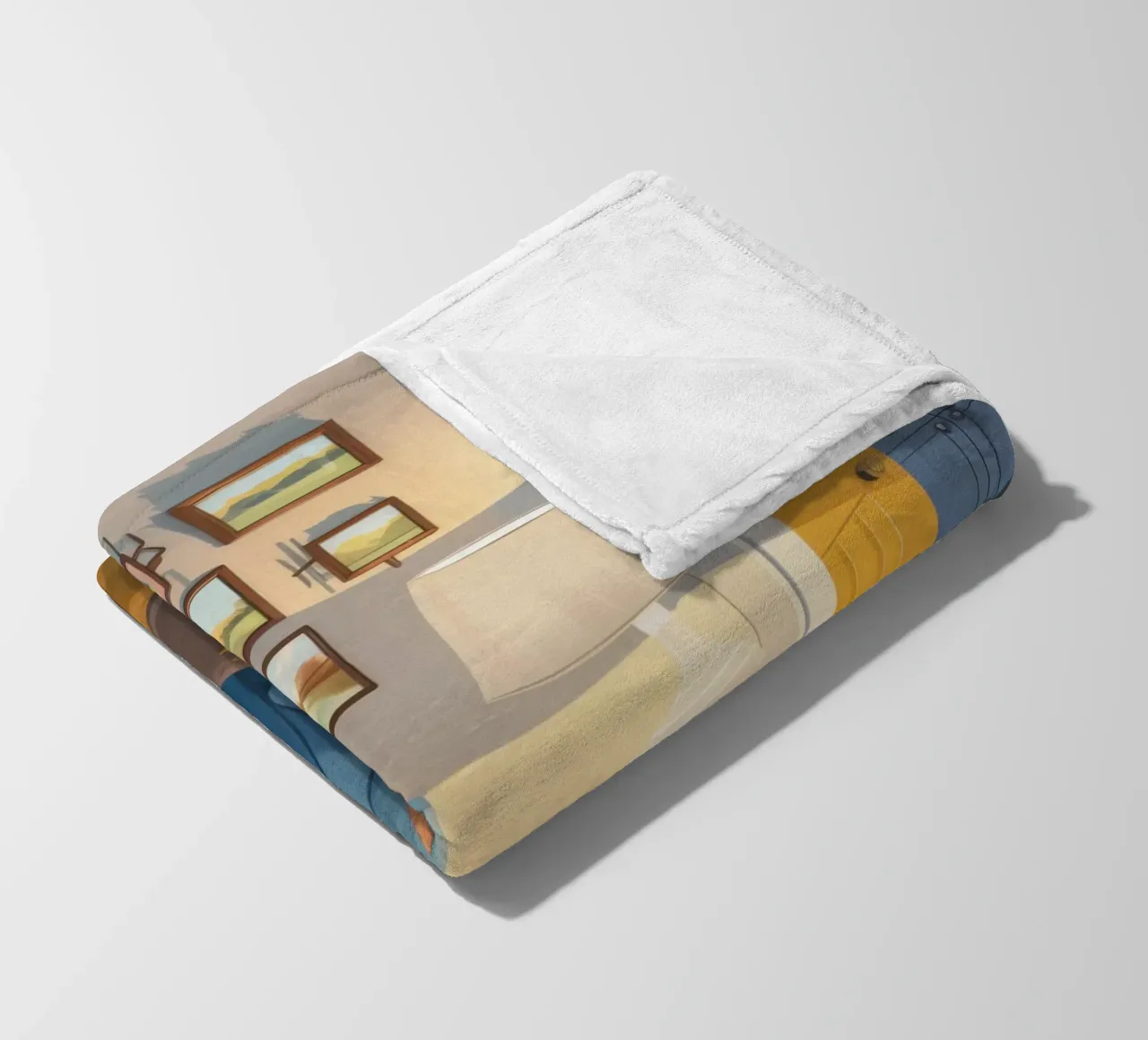 Lampada per divano blu coperta in pile da Marigold Tiga