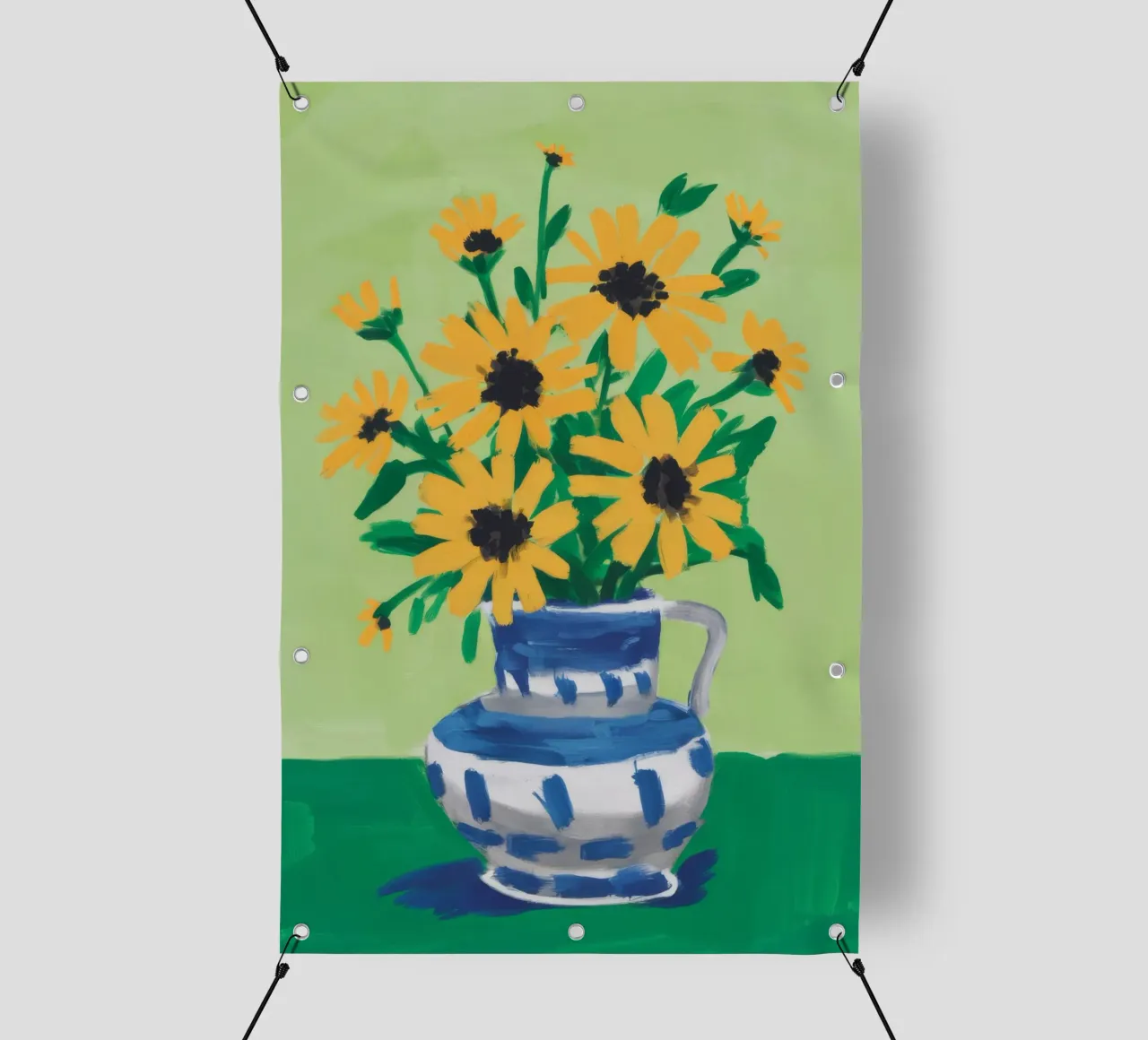 Vaso Chinoiserie Girasoli telo in pvc da Stone Decade