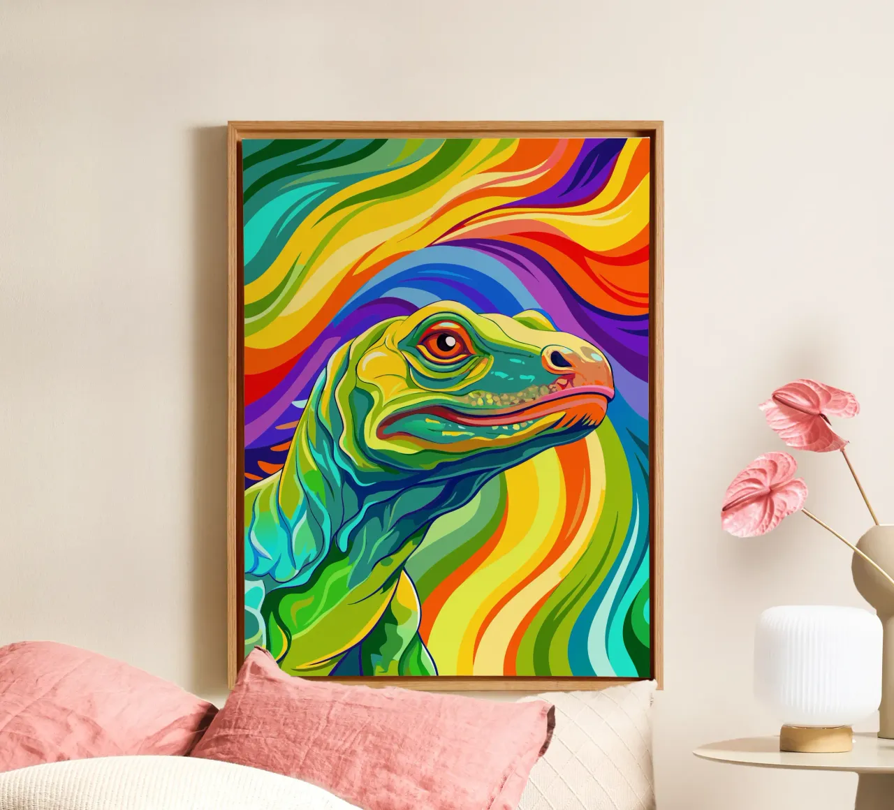 komodo vector fullcolor canvas met Baklijst van onelife