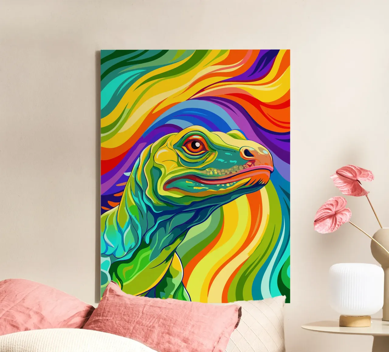komodo vector fullcolor canvas met Baklijst van onelife