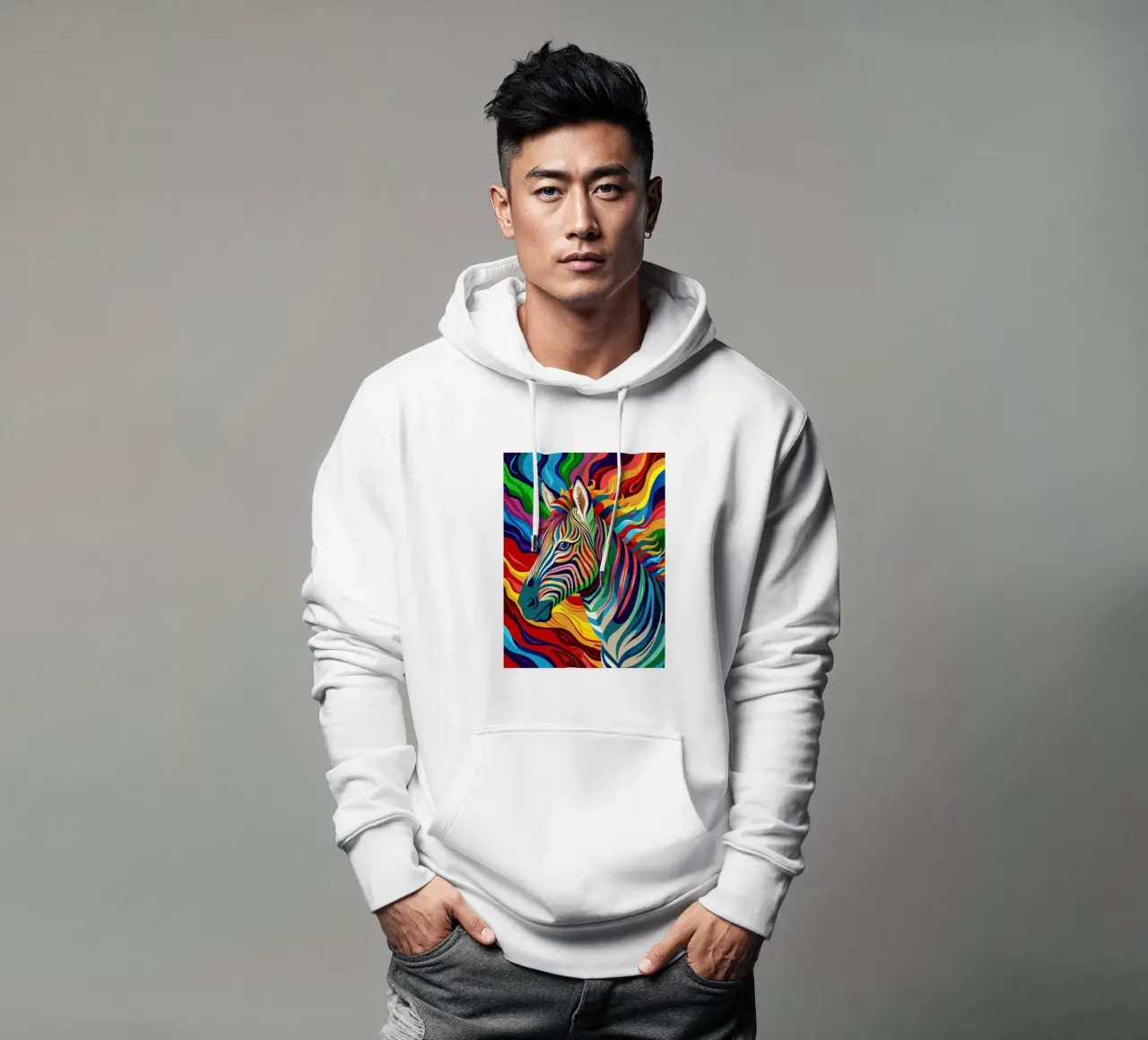 leone vettore fullcolor felpa con cappuccio da onelife