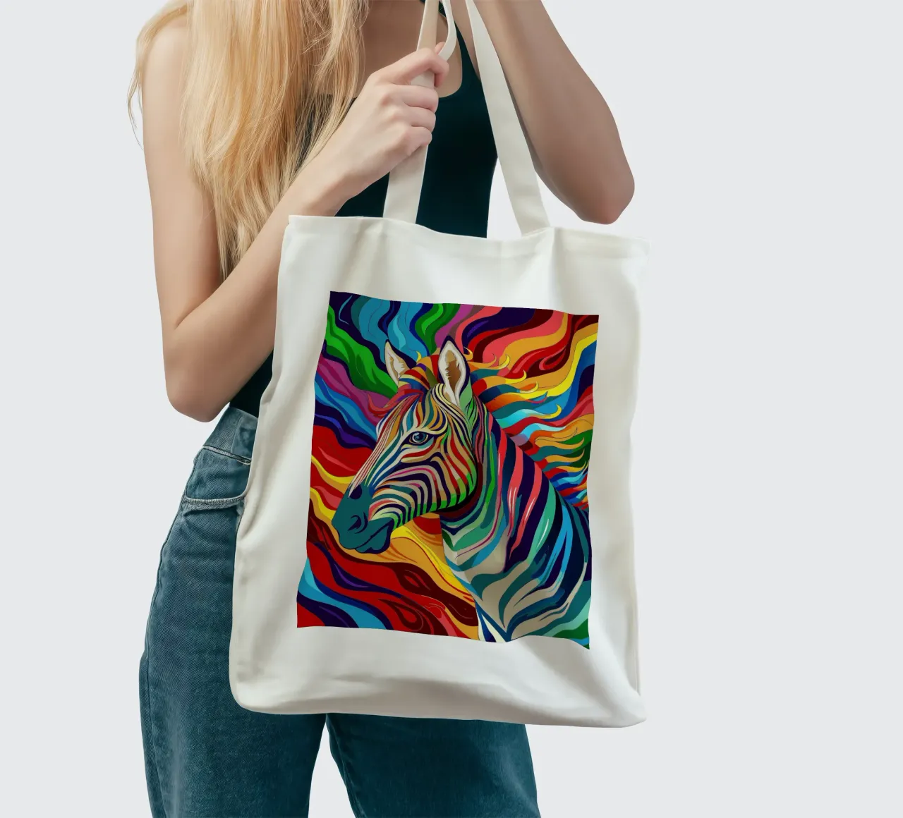 león vector a todo color tote bag de onelife
