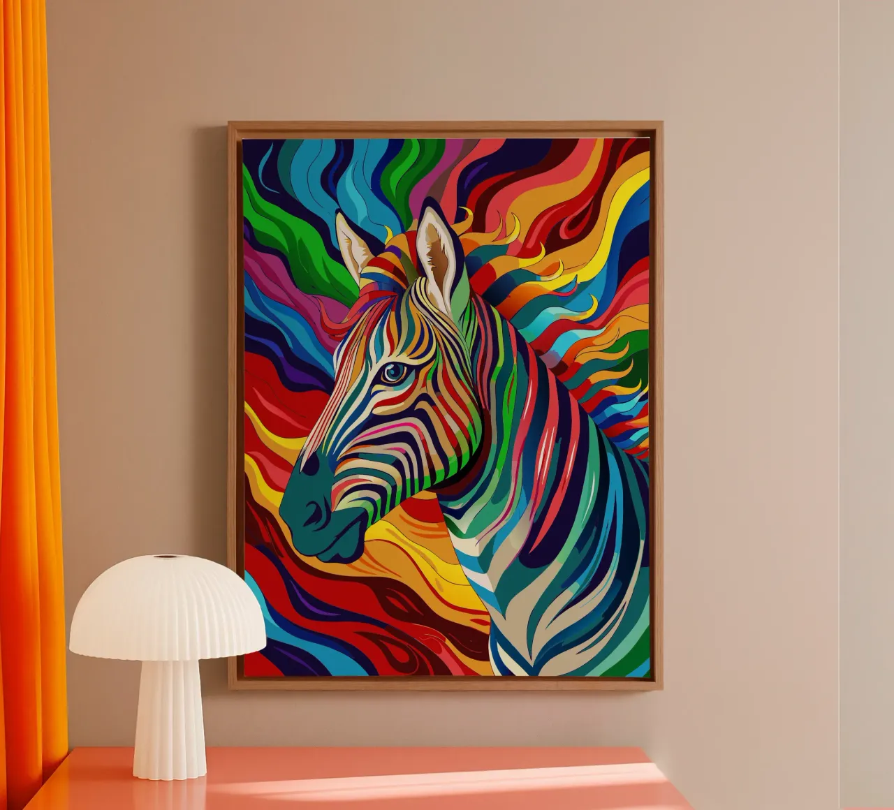 leone vettore fullcolor tela da onelife