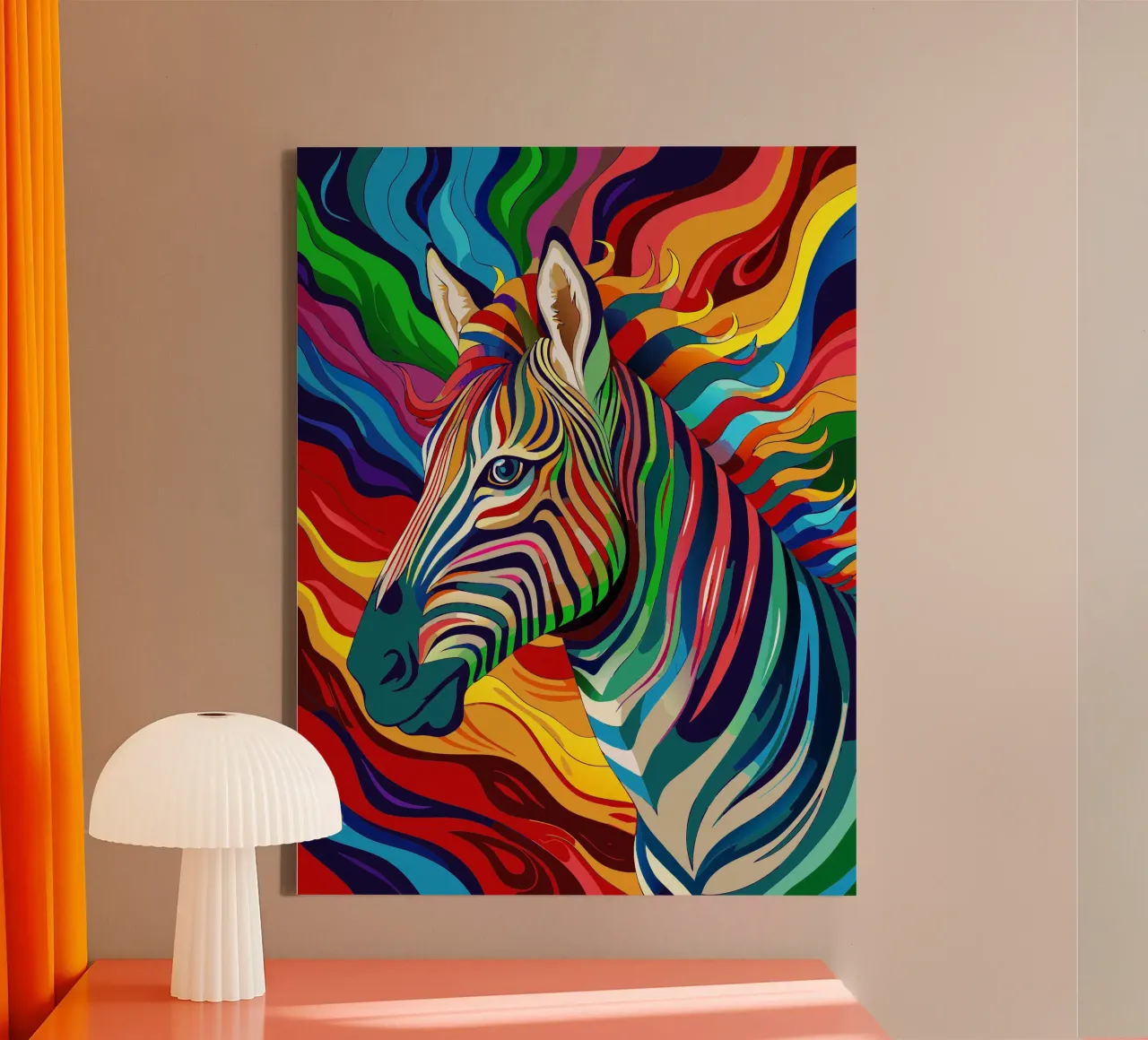 leone vettore fullcolor tela da onelife