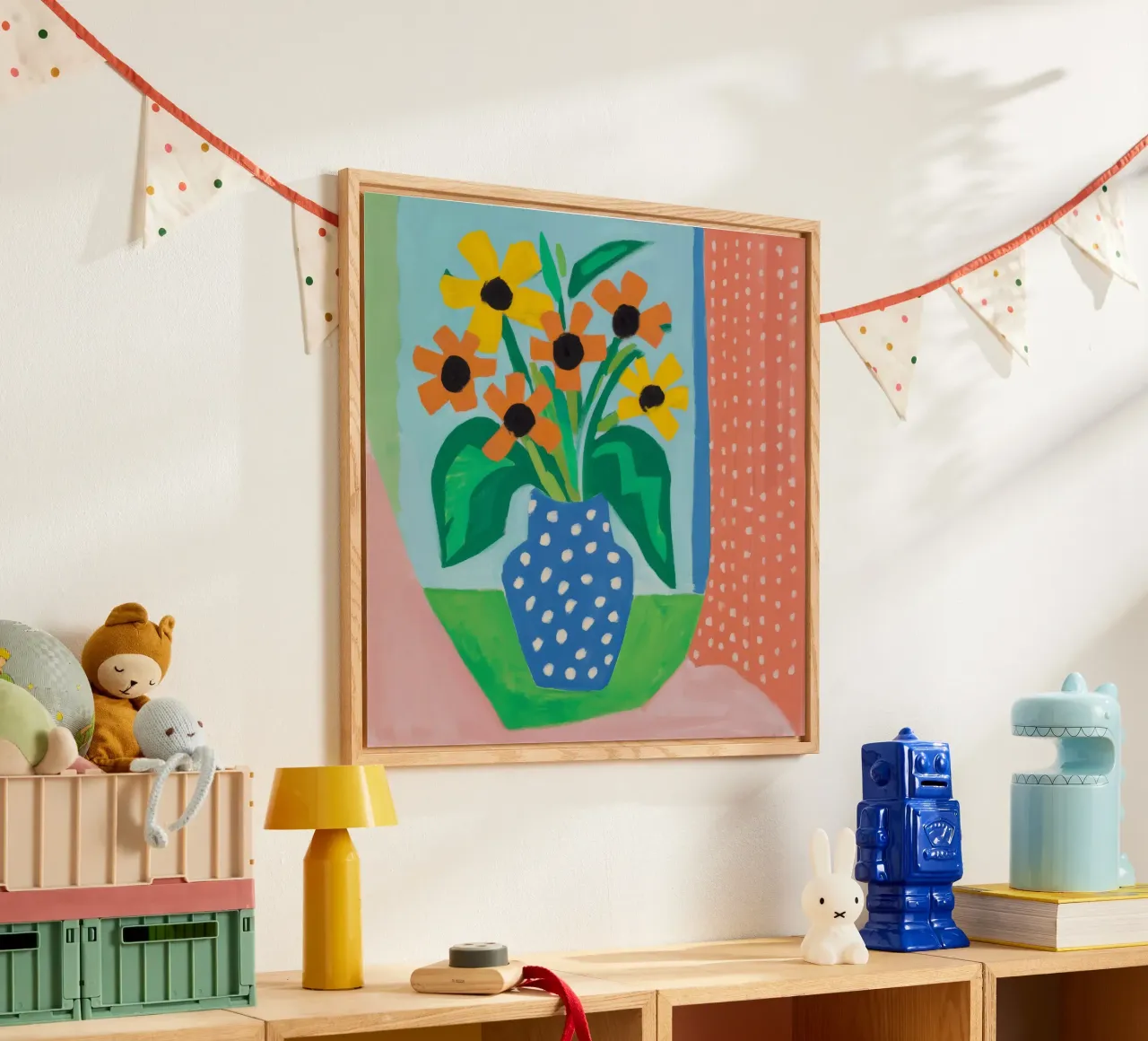 Vaso a pois Fiori arancioni plexiglass da Stone Decade