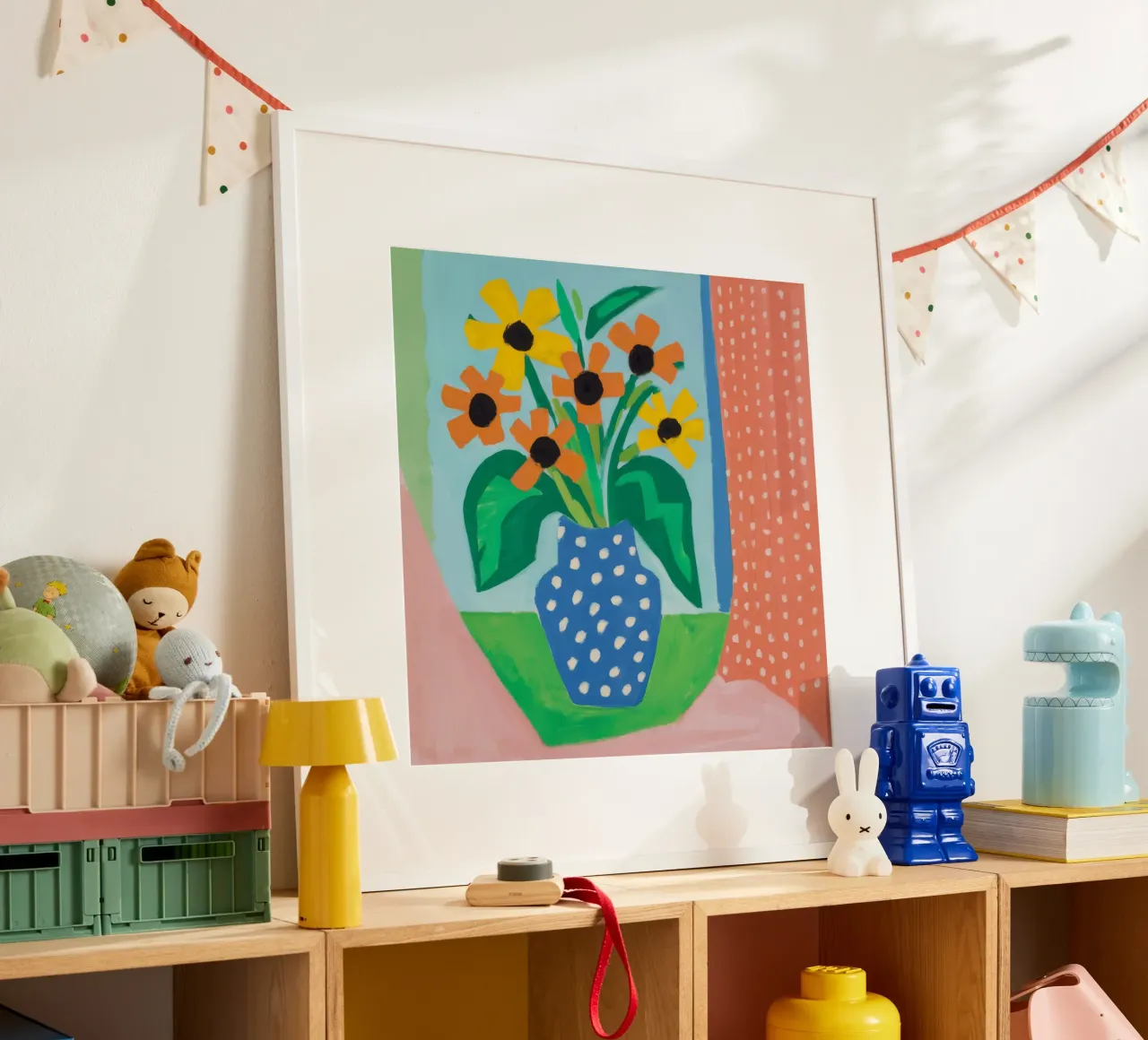 Vaso a pois Fiori arancioni carta hahnemühle da Stone Decade