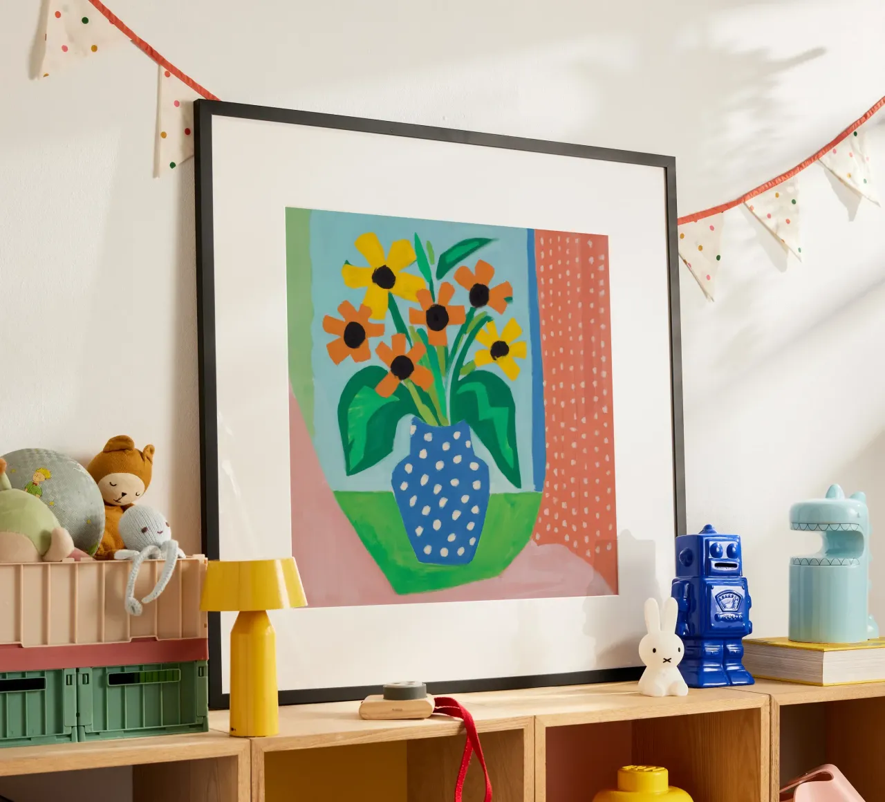 Vaso a pois Fiori arancioni carta hahnemühle da Stone Decade
