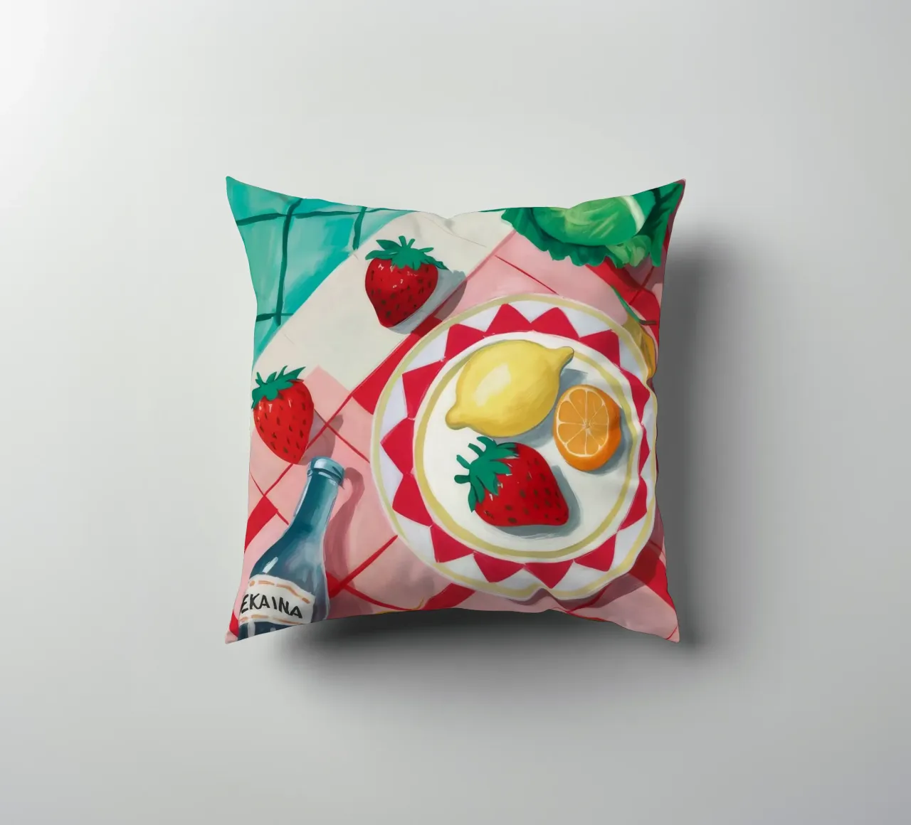Picnic ai frutti di mare cuscino da Muse Artworks