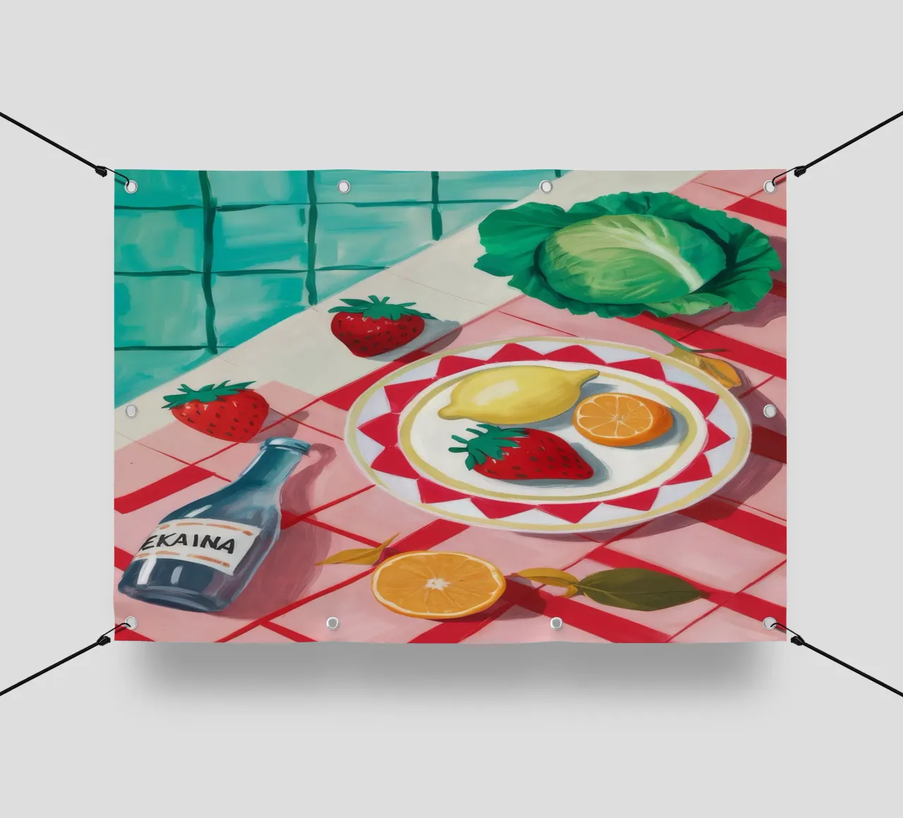 Picnic ai frutti di mare telo in pvc da Muse Artworks